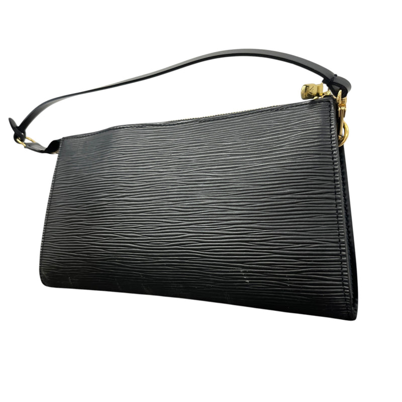 Women's Epi Leather Pochette Accessoires Handbag Black