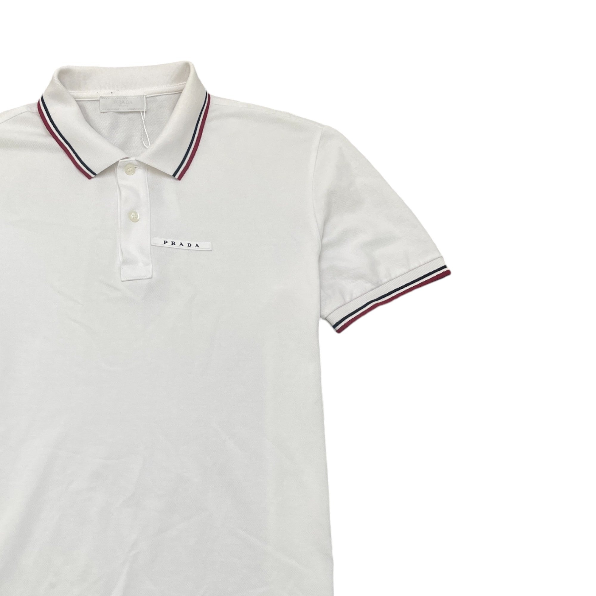 Prada polo shirt white best sale