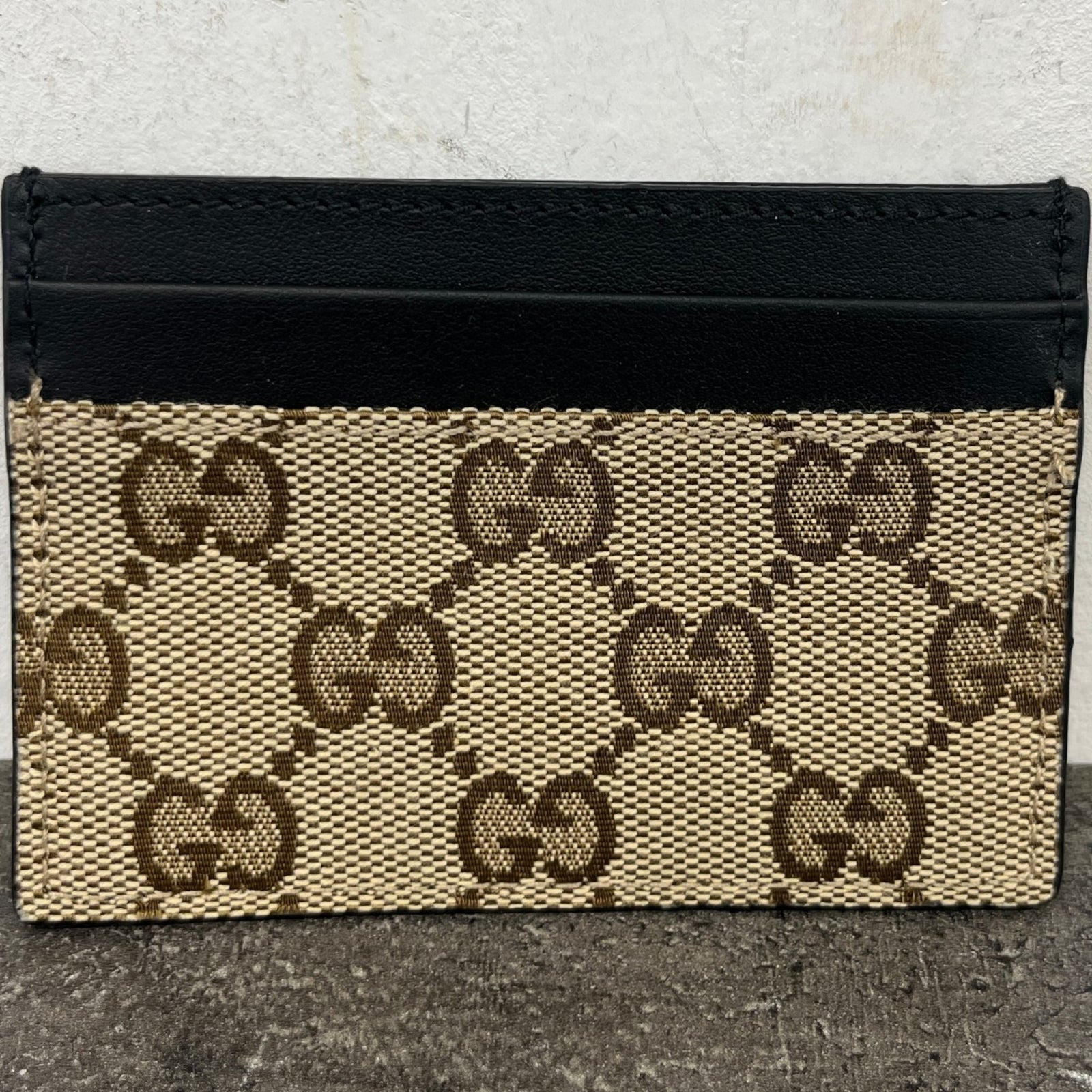 Men's Gg Supreme Card Holder Beige - Photo 8