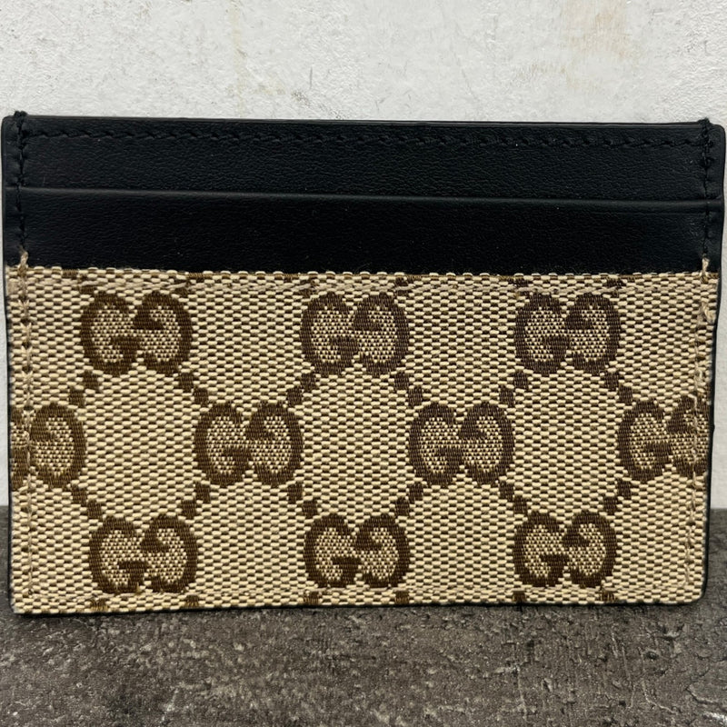 Men's Gg Supreme Card Holder Beige