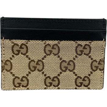 Men's Gg Supreme Card Holder Beige