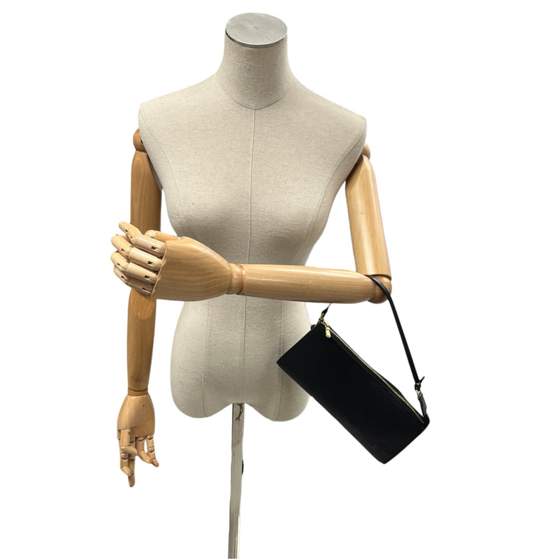 Women's Epi Leather Pochette Accessoires Handbag Black