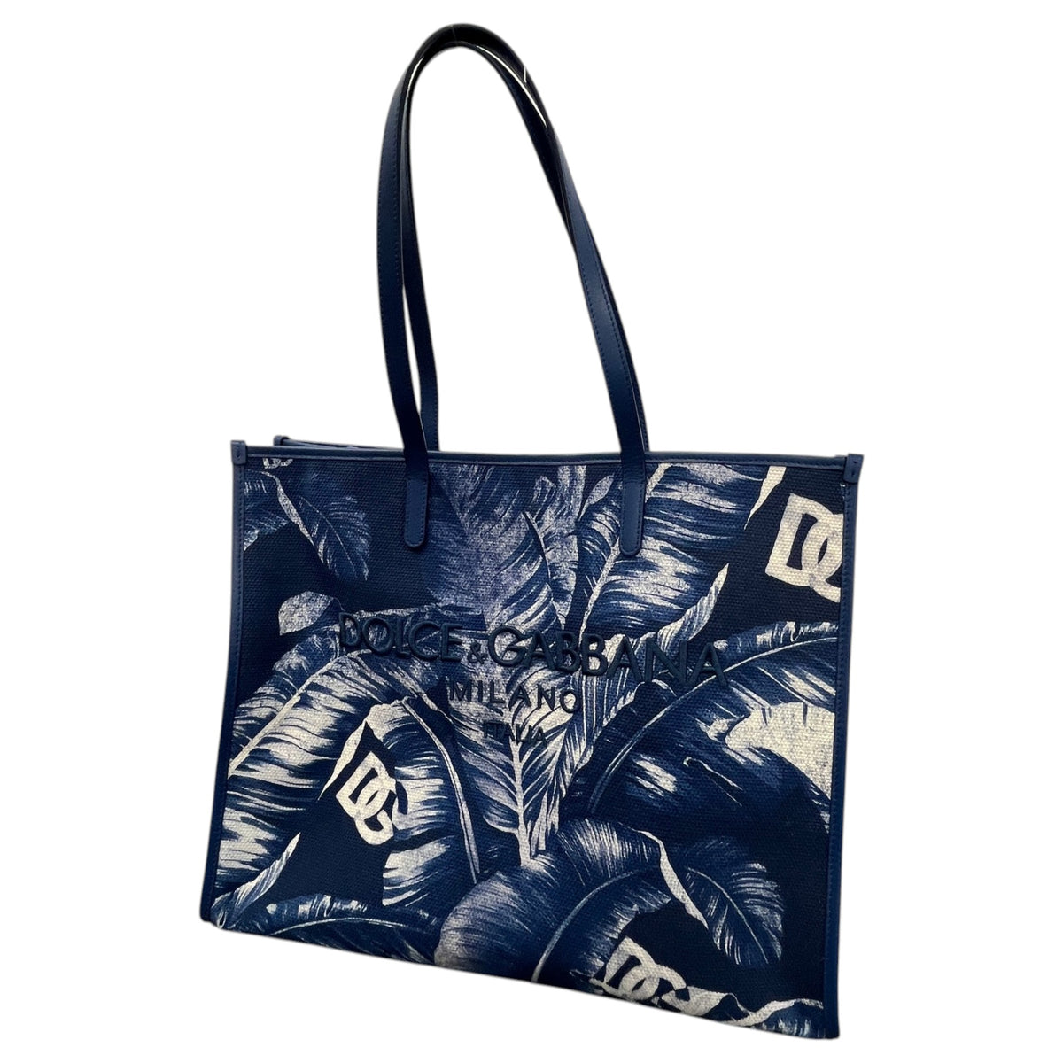 Women's Banana Leaf Tropical Pattern Handbag Blue - Photo 4