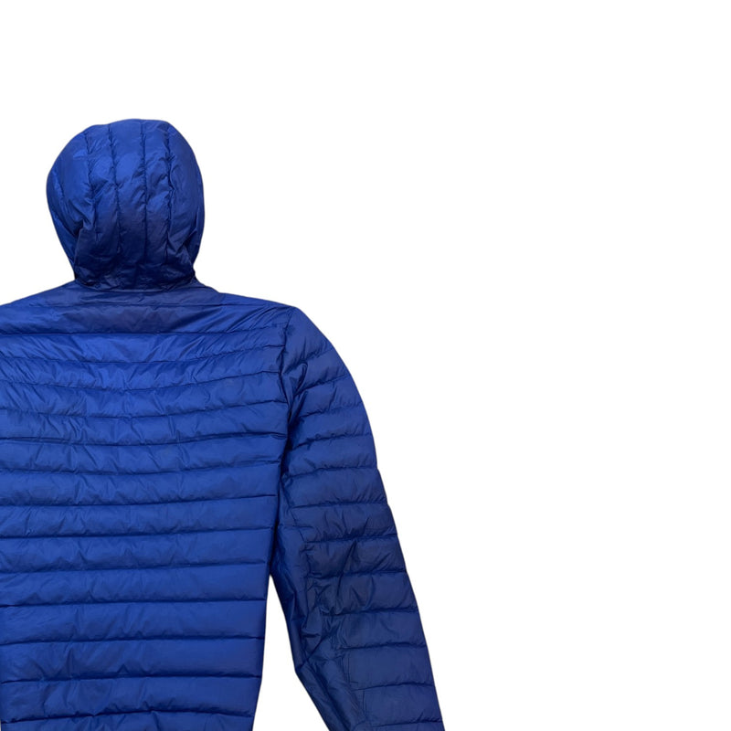 Men's Plaque Logo Down Jacket Blue Size S