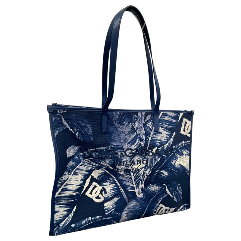 Women's Banana Leaf Tropical Pattern Handbag Blue