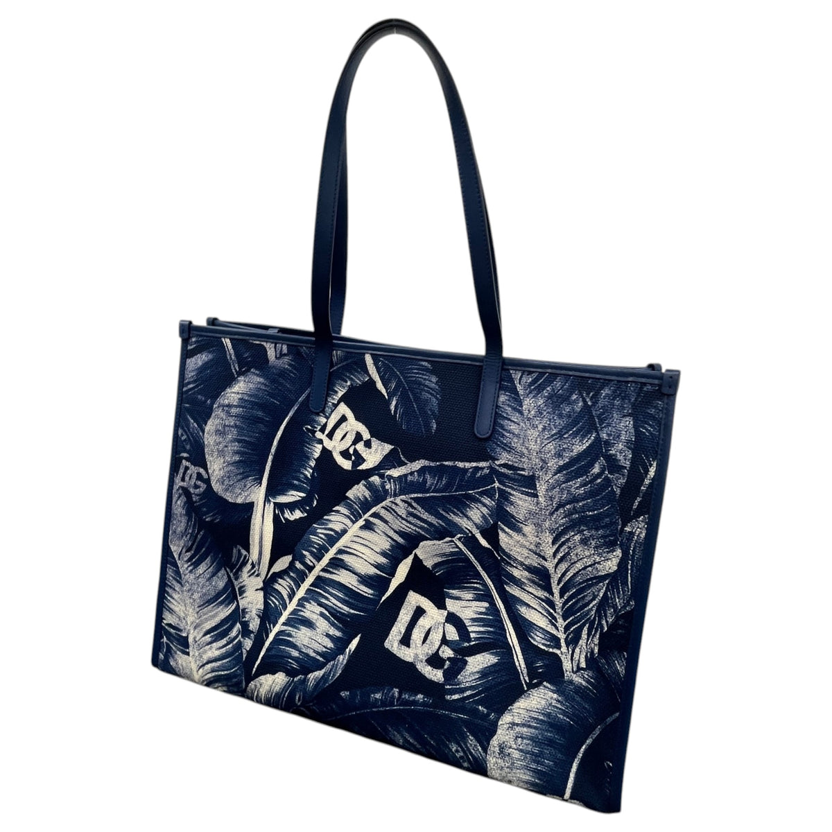 Women's Banana Leaf Tropical Pattern Handbag Blue - Photo 8