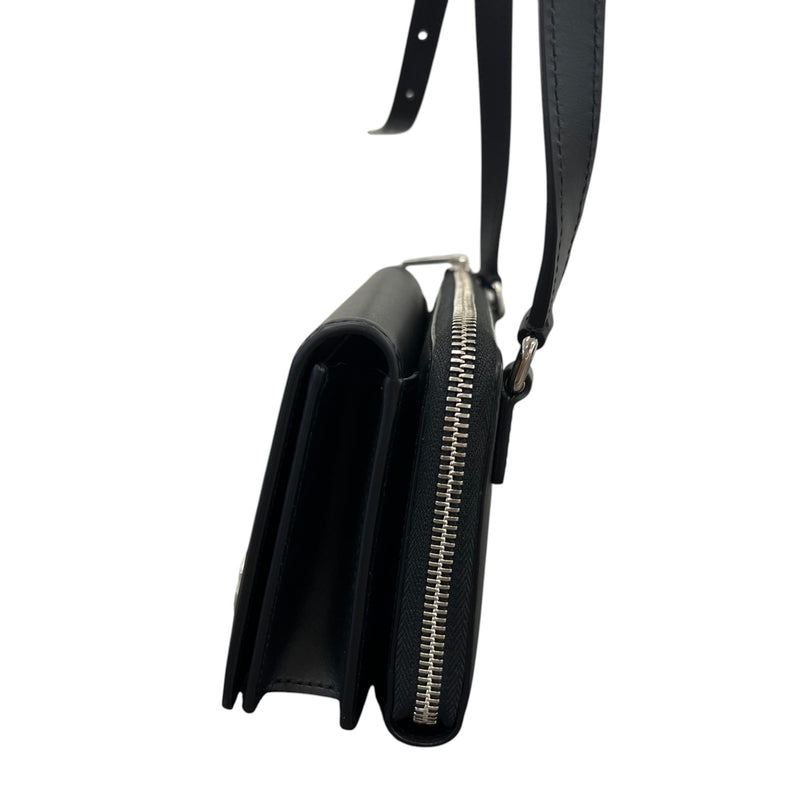 Men's D&G Plaque Logo Messenger Bag Black
