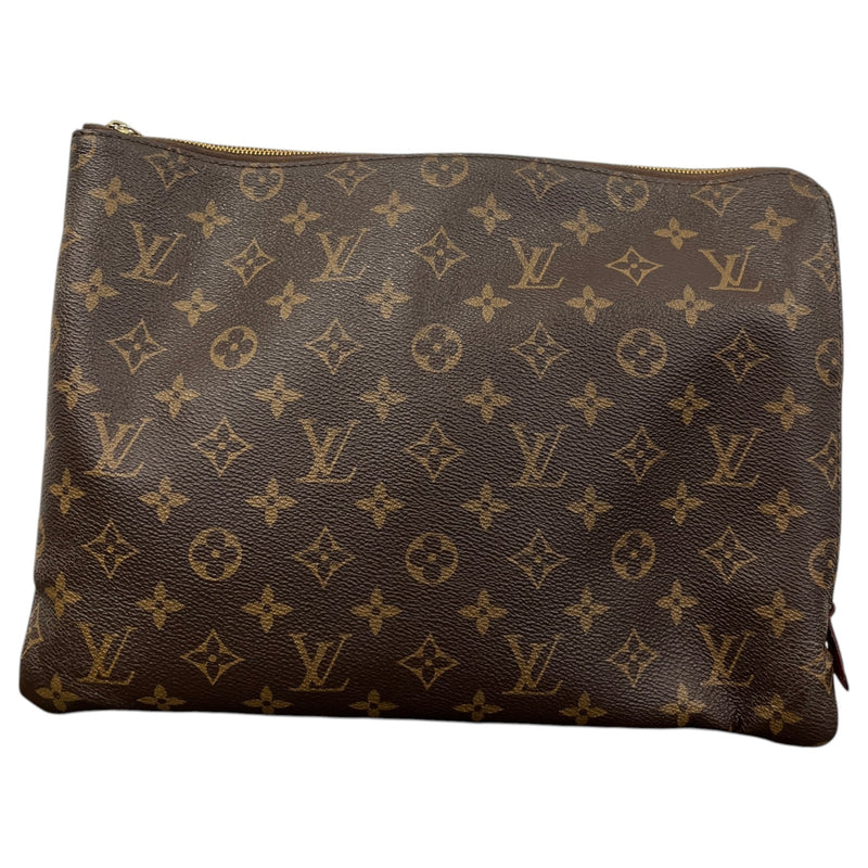 Women's Monogram Poche Documents Clutch Brown