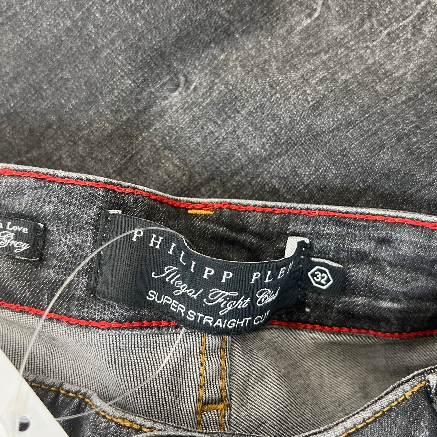 Men's Skull Applique Logo Jeans Grey Size Waist 32" - Photo 7