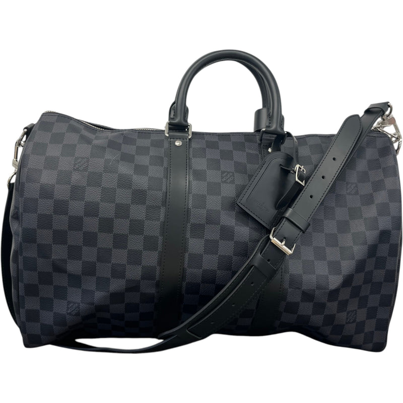 Men's Damier Graphite Keepall Bandoulière 45 Bag Charcoal