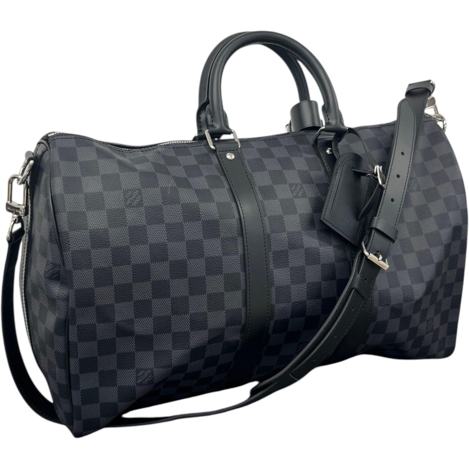 Men's Damier Graphite Keepall Bandoulière 45 Bag Charcoal - Photo 3
