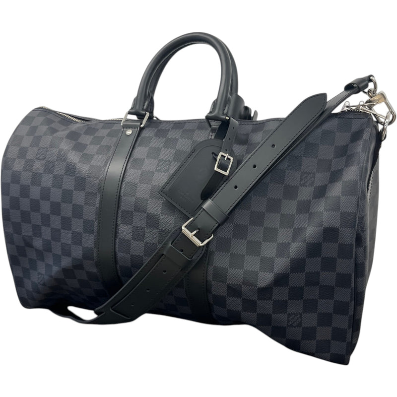 Men's Damier Graphite Keepall Bandoulière 45 Bag Charcoal