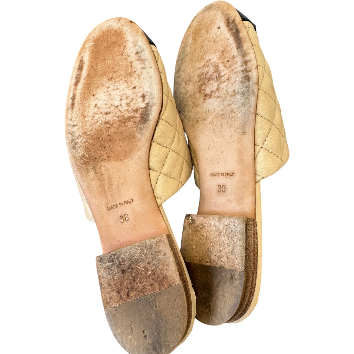 Women's CC Interlocking Lambskin Mules Nude Size UK 5 / EU 38 - Photo 10