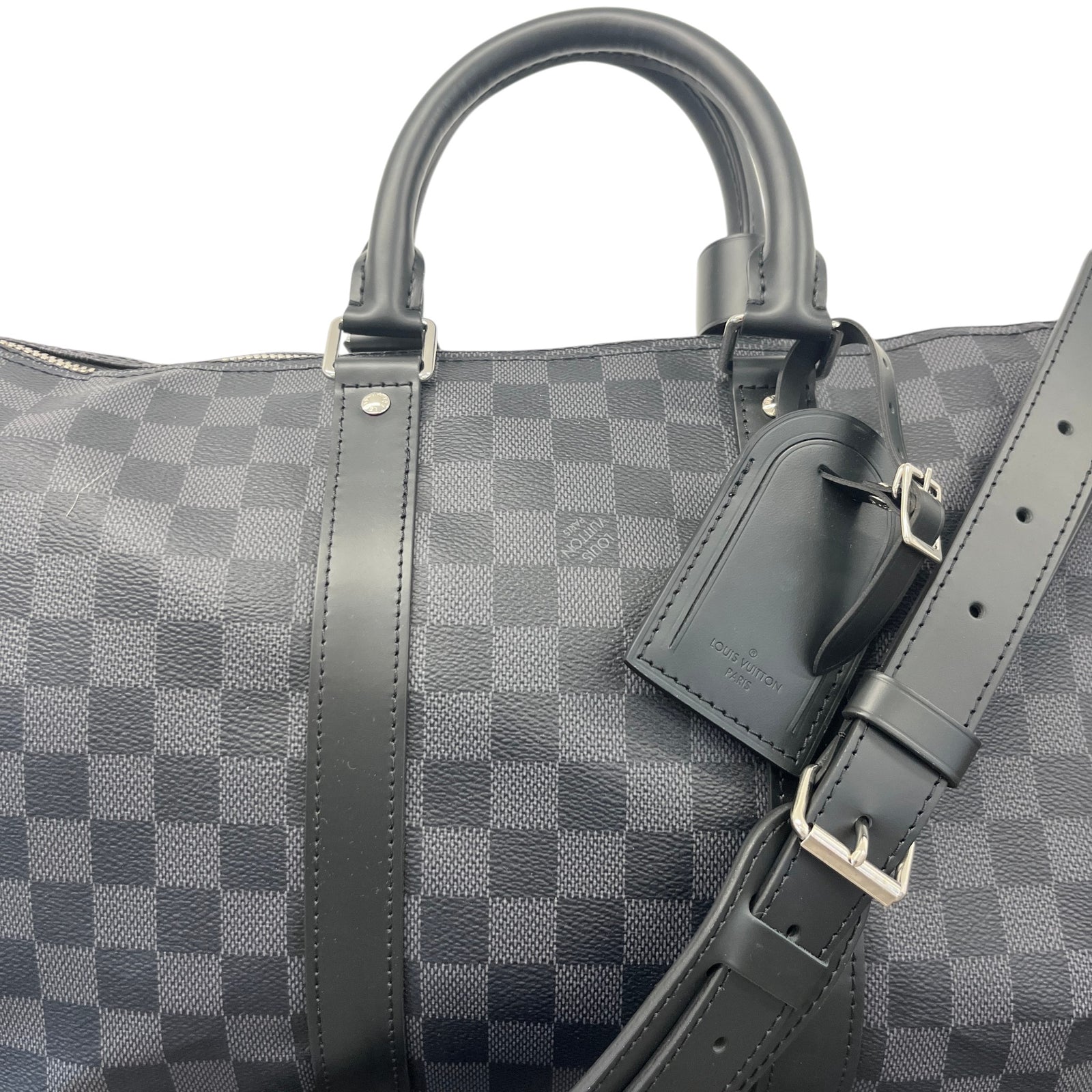 Men's Damier Graphite Keepall Bandoulière 45 Bag Charcoal - Photo 10