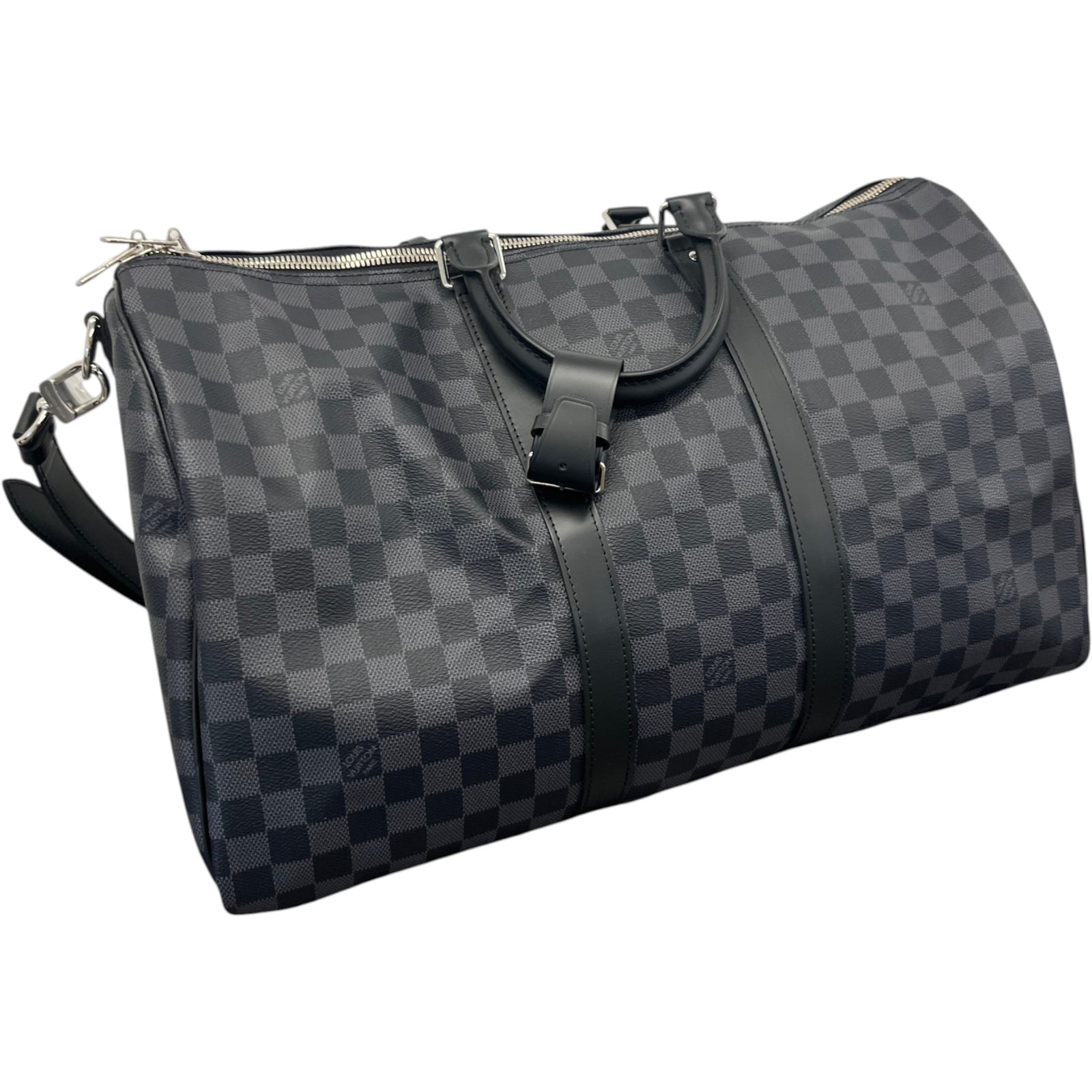 Men's Damier Graphite Keepall Bandoulière 45 Bag Charcoal - Photo 7