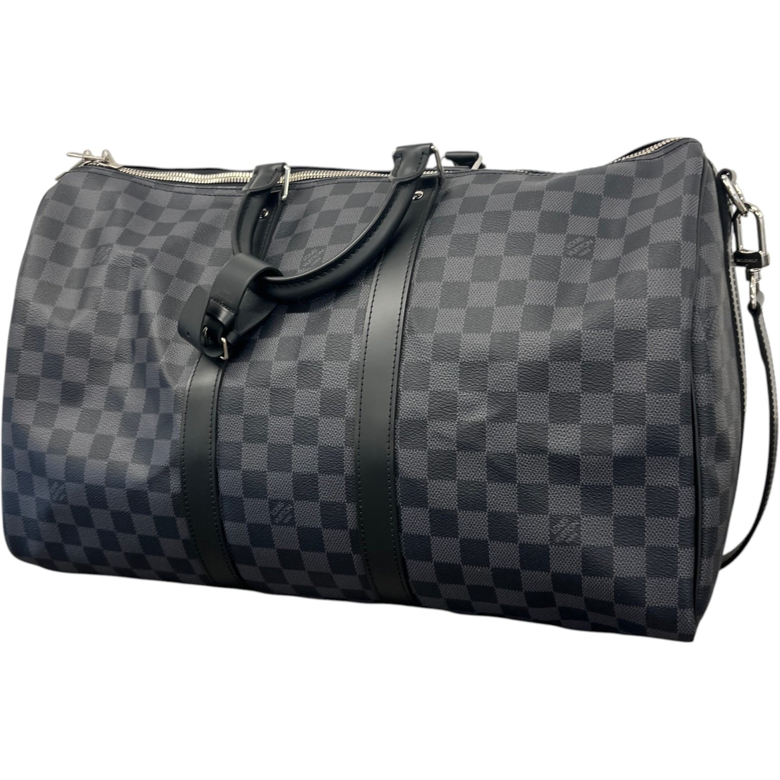 Men's Damier Graphite Keepall Bandoulière 45 Bag Charcoal - Photo 8