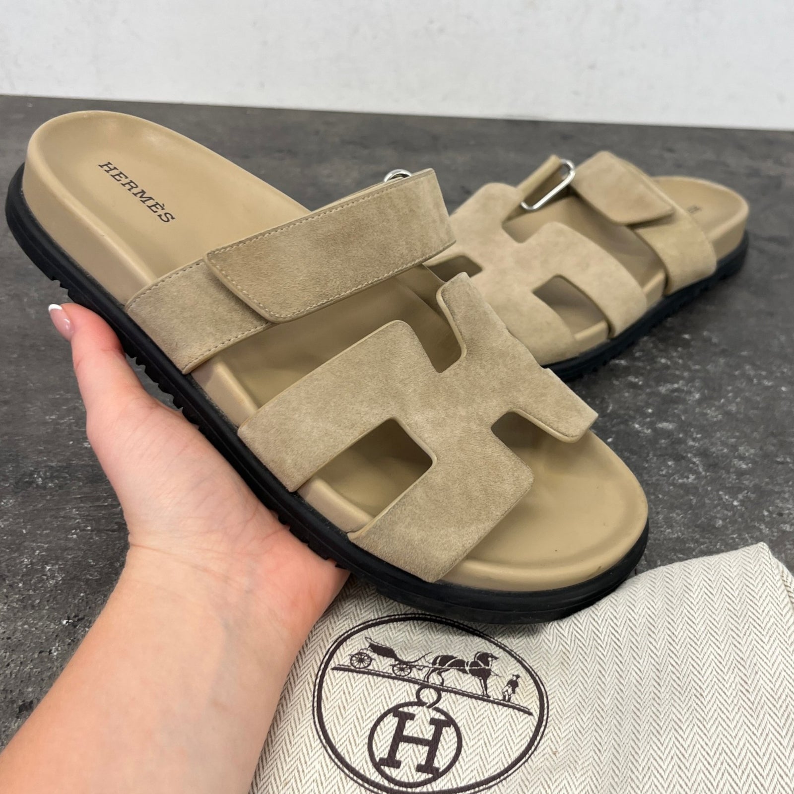 Women's Chypre Slides Beige Size EU 38 / UK 5 - Photo 11