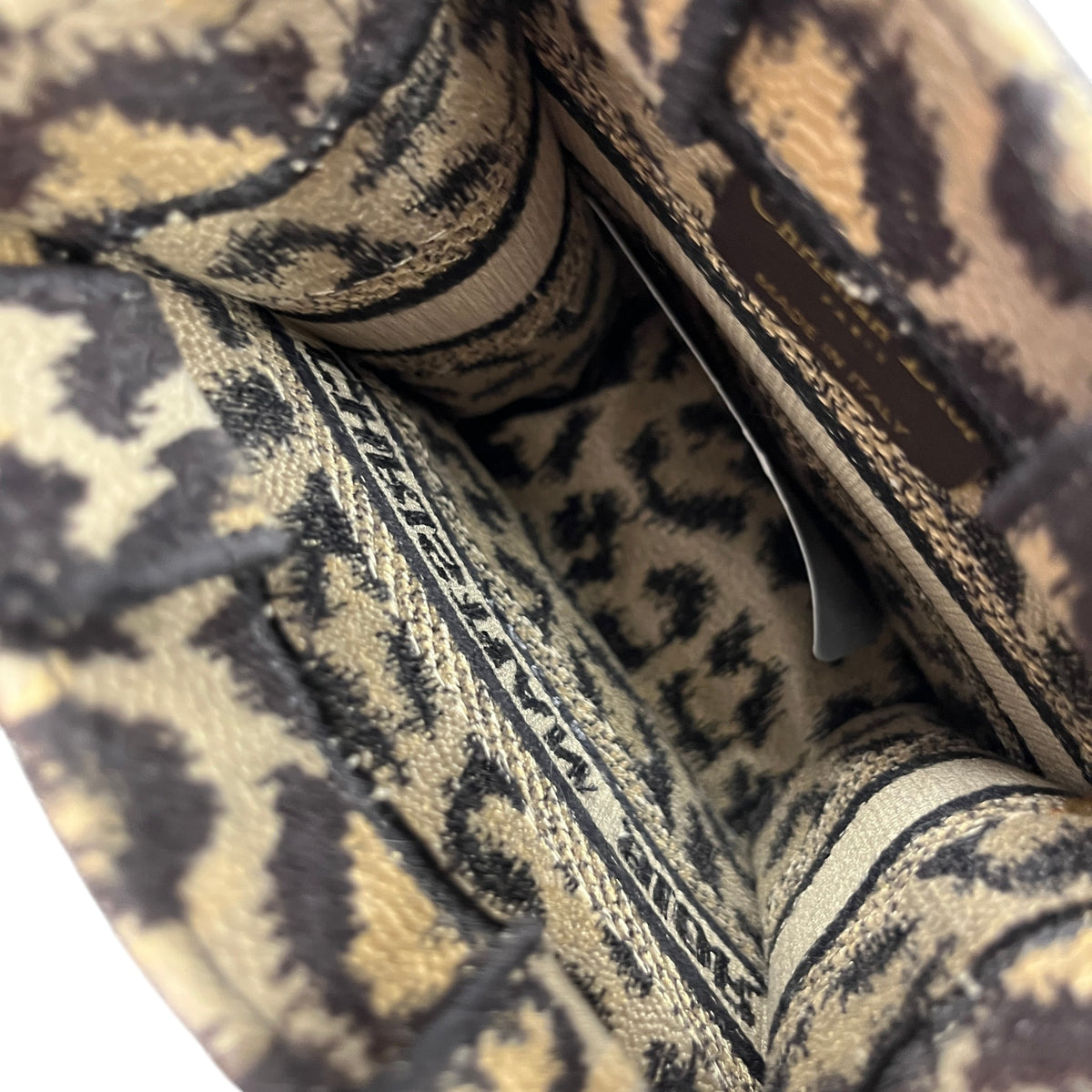 Women's Leopard Print Mini Book Tote Handbag Beige - Photo 11