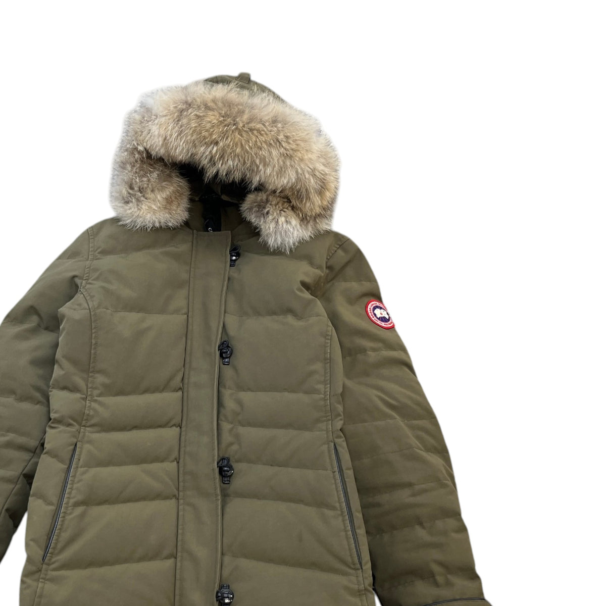 Women's Lorette Parka Down Jacket Khaki Size M / UK 10 - Photo 3