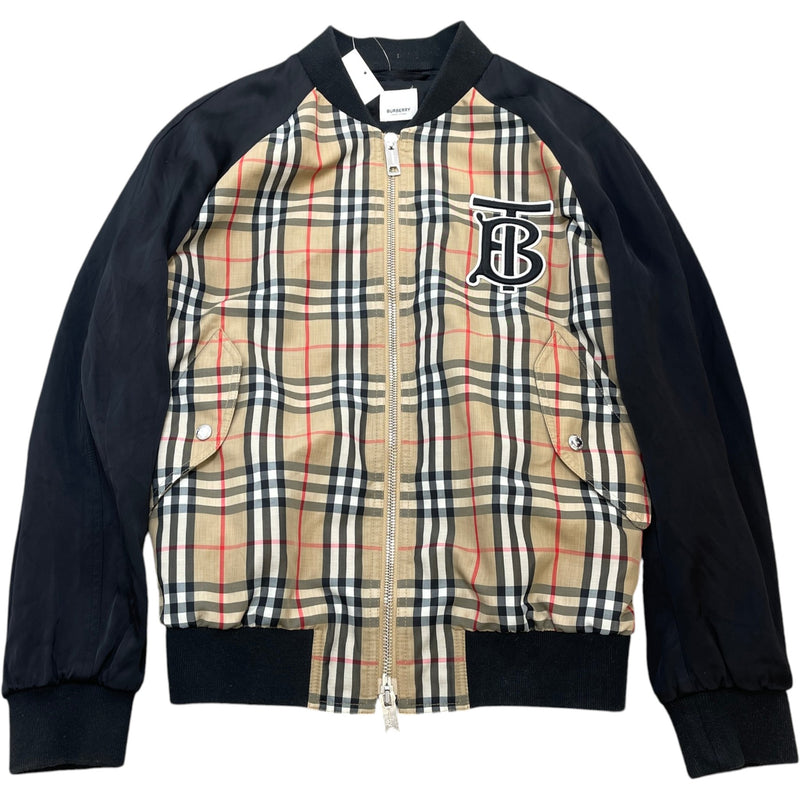 Men's Nova Check Bomber Jacket Beige Size IT 52 / XL