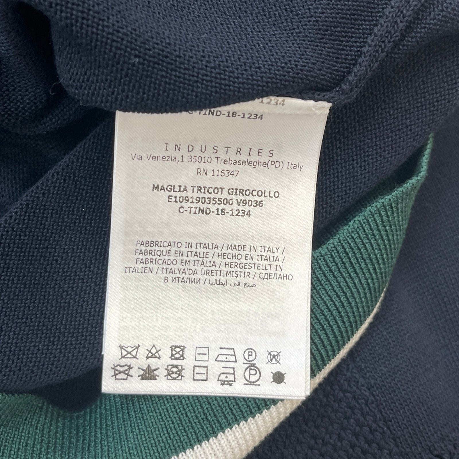 Men's Maglia Tricot Jumper Navy Size XL - Photo 7