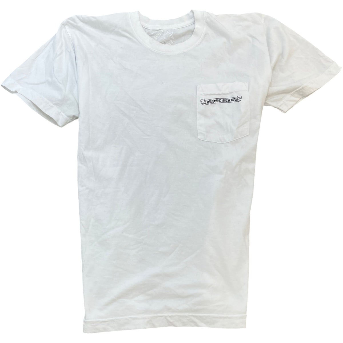 Men's Scroll Logo Print T-Shirt White Size L - Photo 1