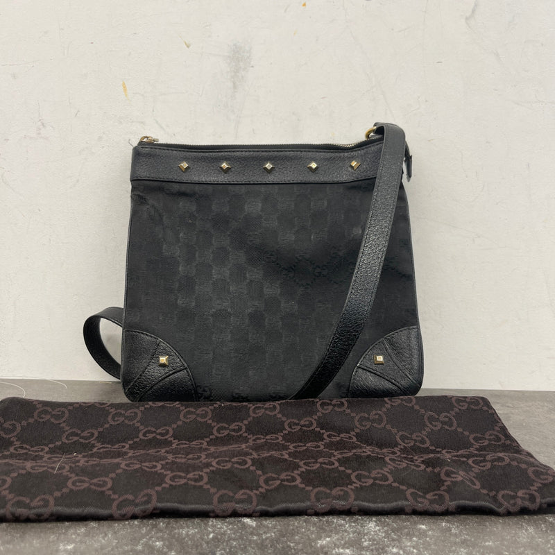 Women's GG Supreme Stud Crossbody Handbag Black