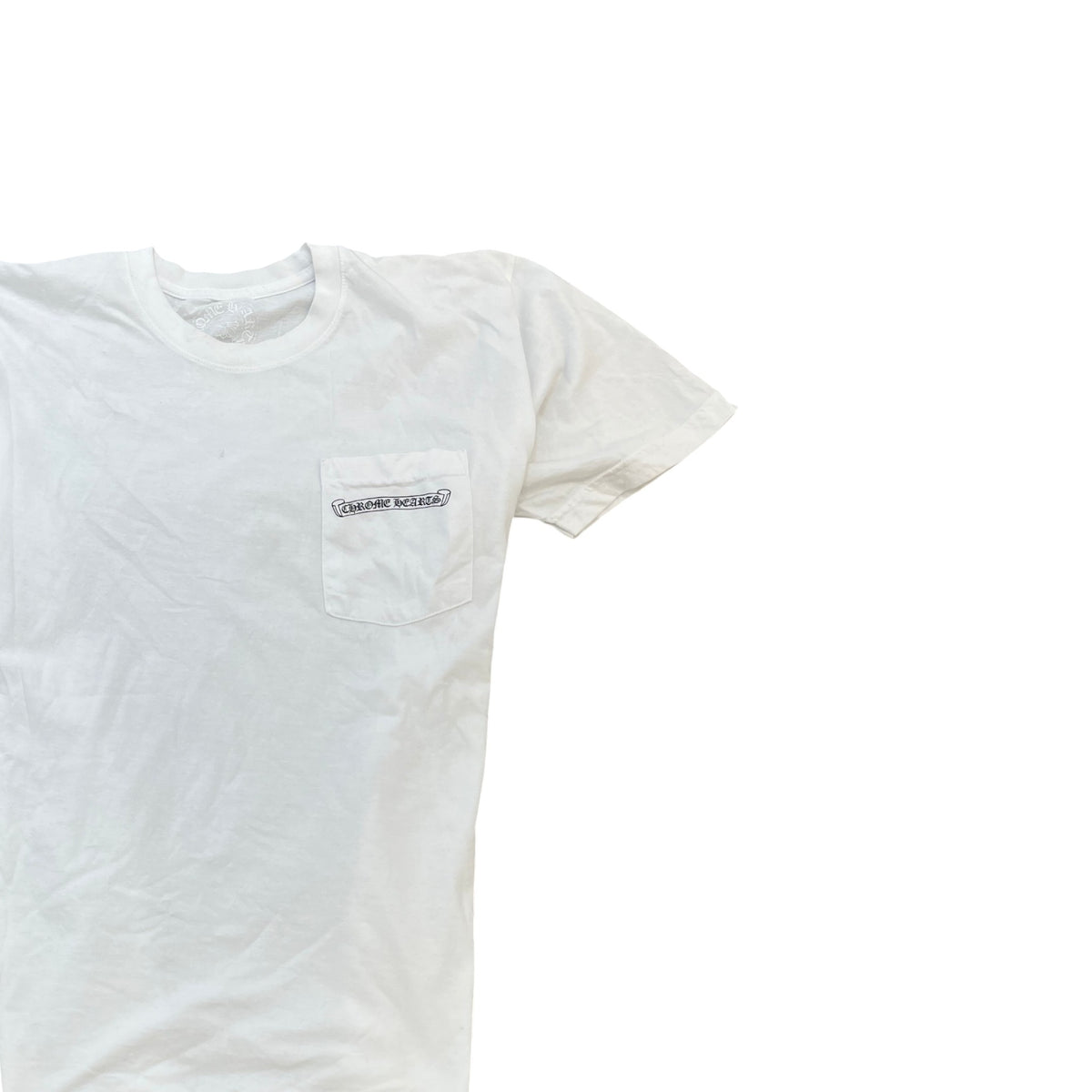 Men's Scroll Logo Print T-Shirt White Size L - Photo 3
