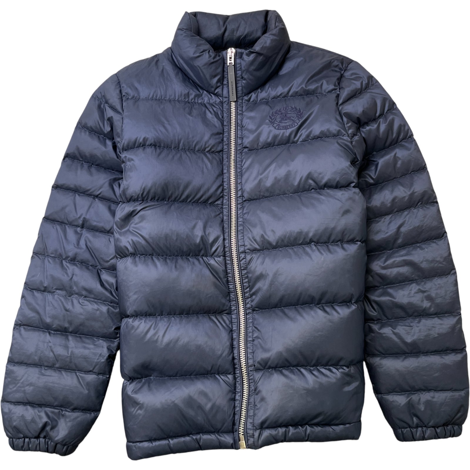 Men's Embroidered Logo Down Jacket Navy Size S - Photo 1