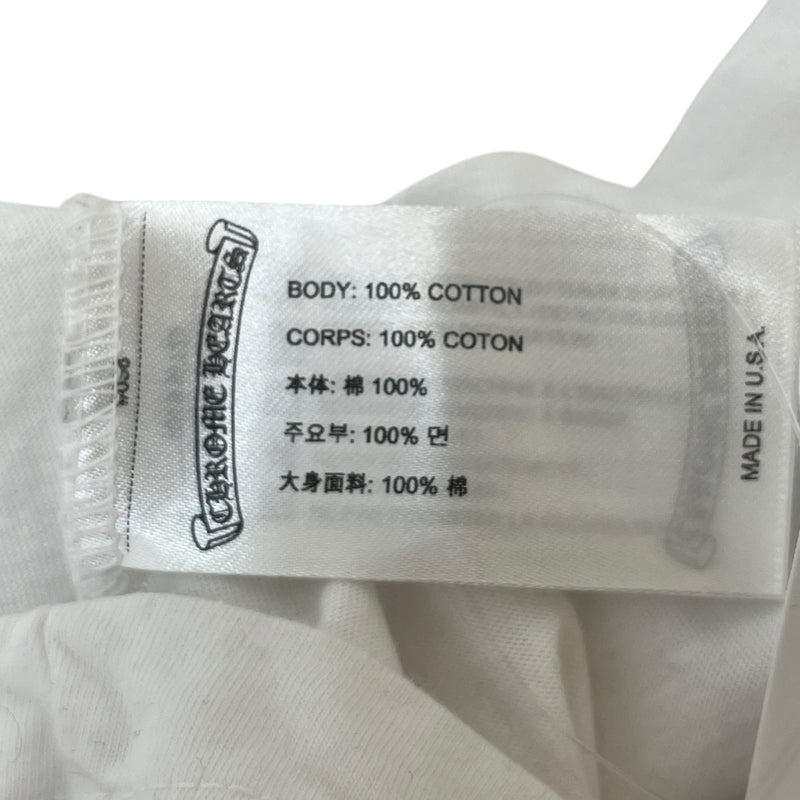 Men's Scroll Logo Print T-Shirt White Size L