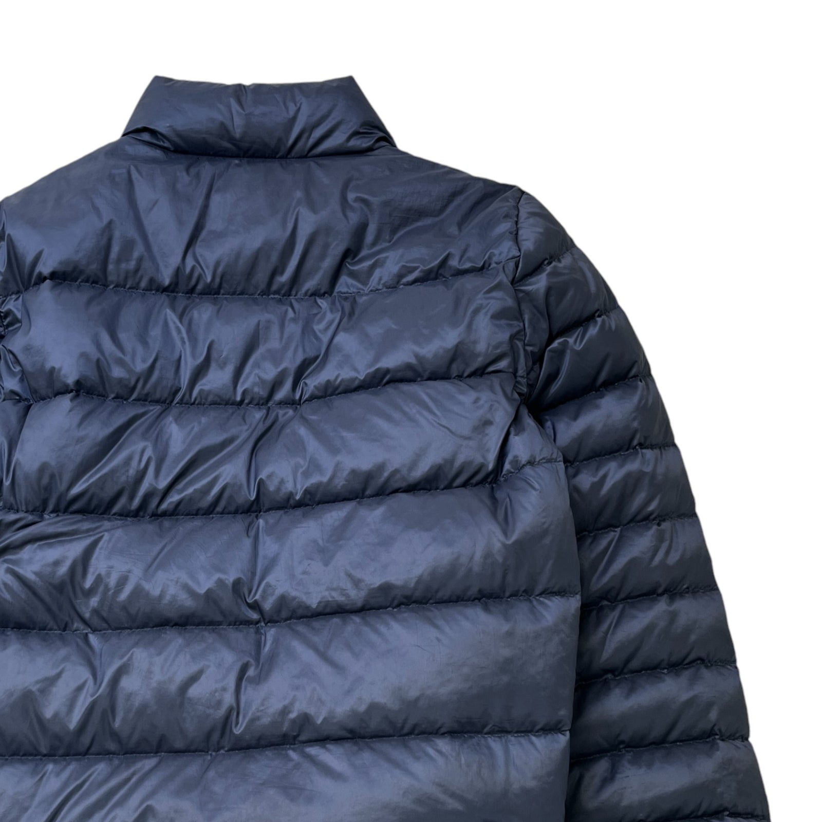 Men's Embroidered Logo Down Jacket Navy Size S - Photo 4