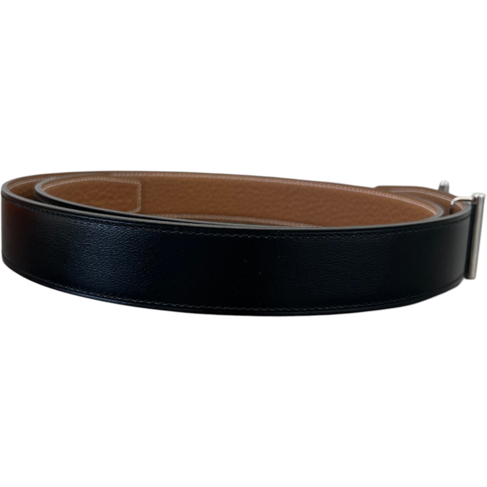 Men's H Buckle Reversible Belt Black Size Waist 32" - Photo 2