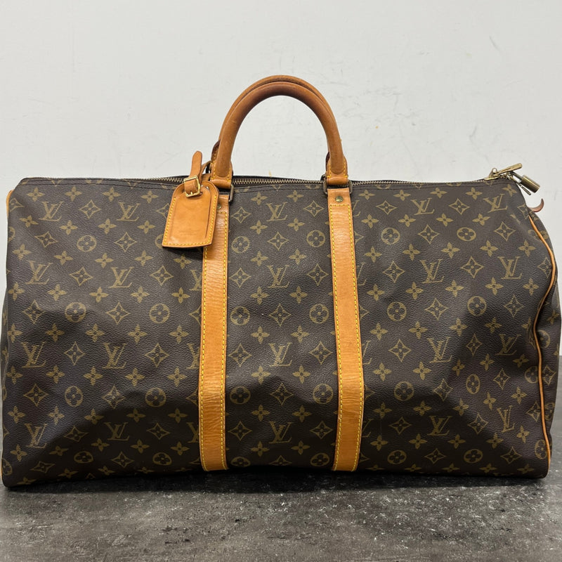 Men's Monogram Keepall 55 Bag Brown