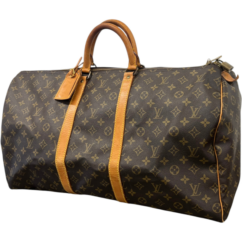 Men's Monogram Keepall 55 Bag Brown