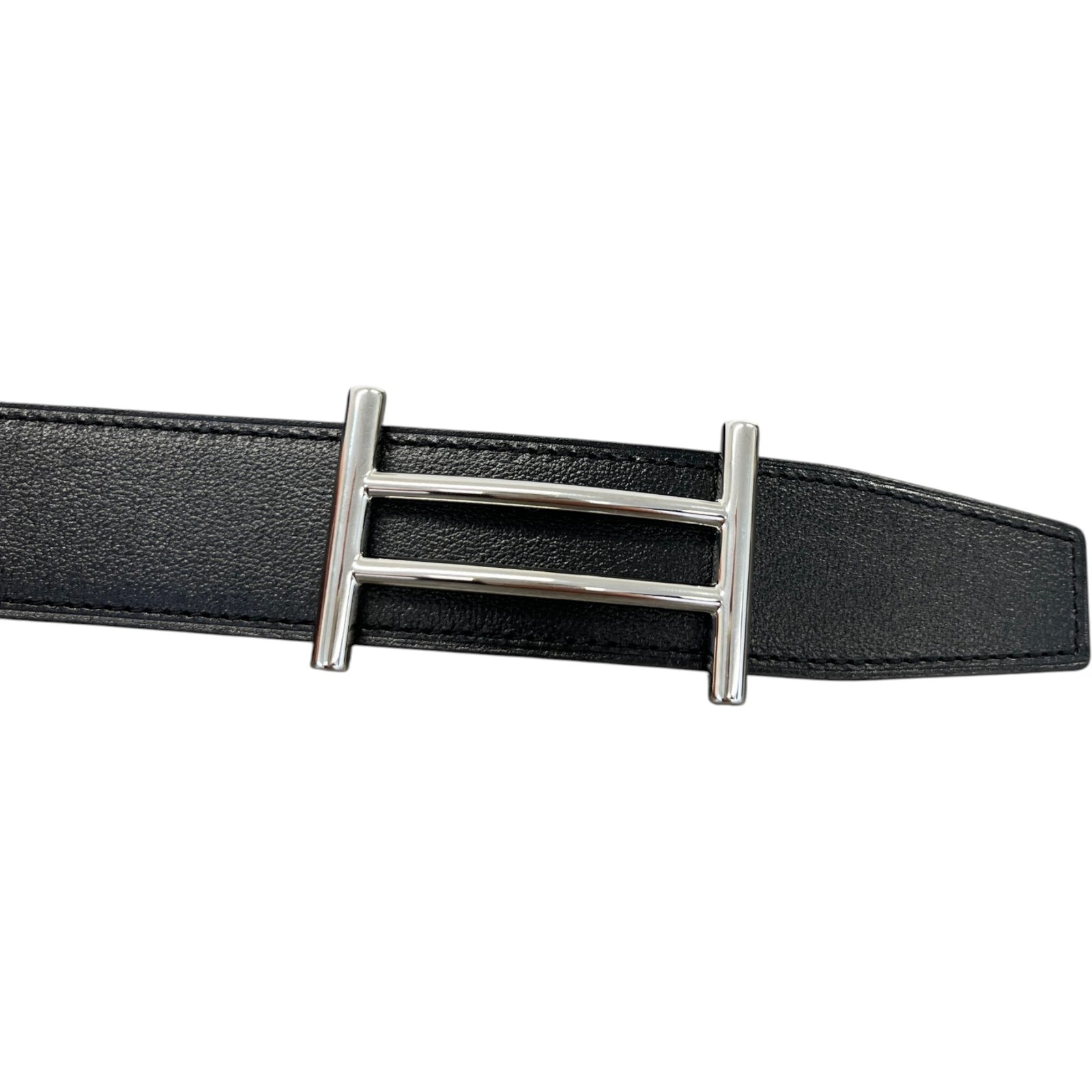 Men's H Buckle Reversible Belt Black Size Waist 32" - Photo 5