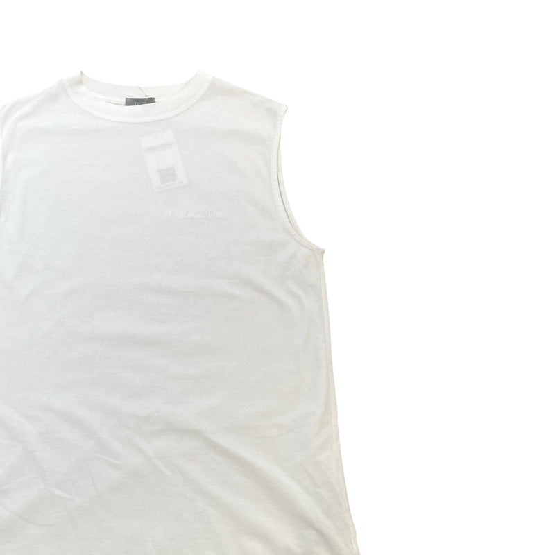 Men's Embroidered Logo Vest White Size XS