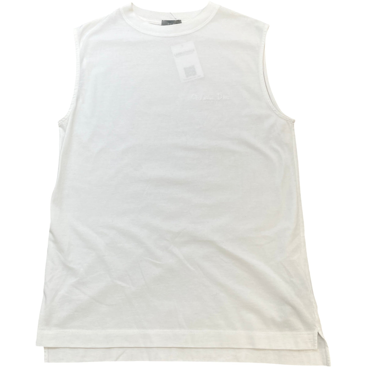 Men's Embroidered Logo Vest White Size XS - Photo 1