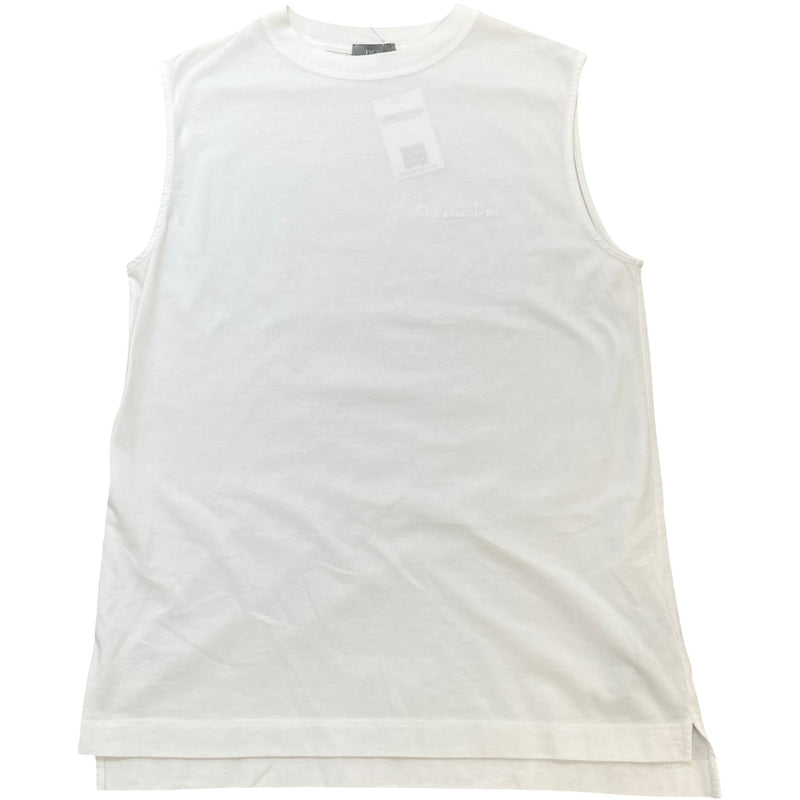 Men's Embroidered Logo Vest White Size XS