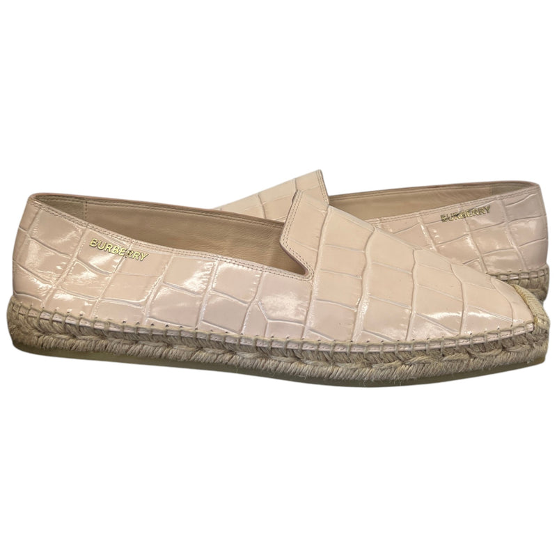 Women's Crocodile Embossed Loafers Pink Size UK 7.5 / EU 40.5