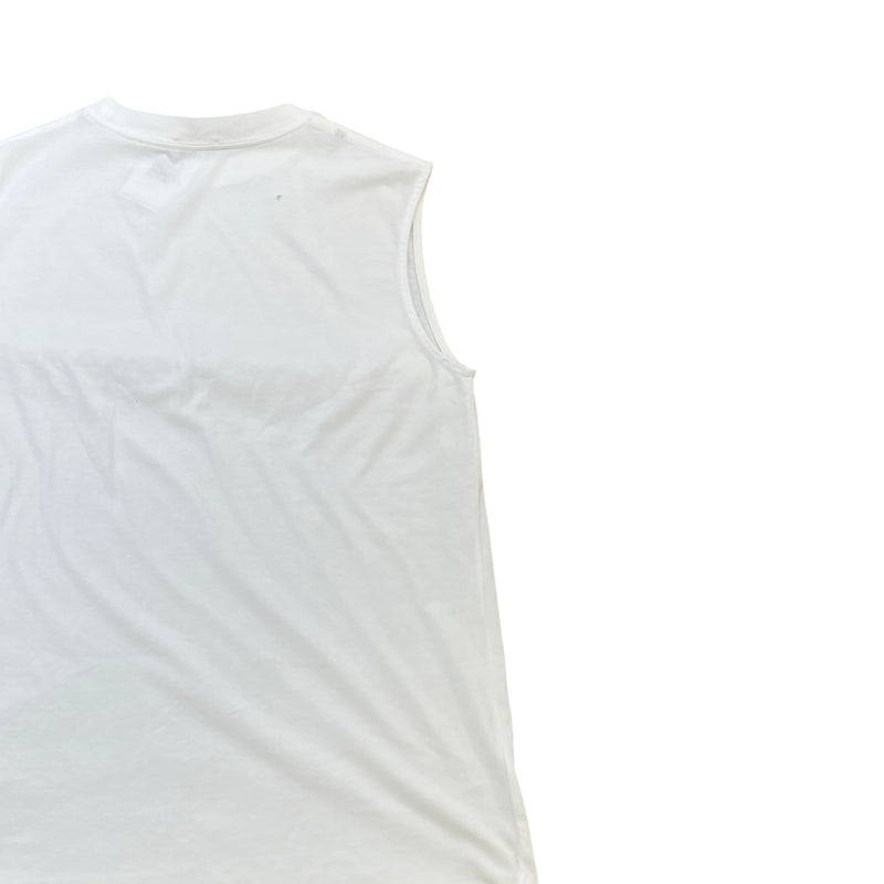 Men's Embroidered Logo Vest White Size XS