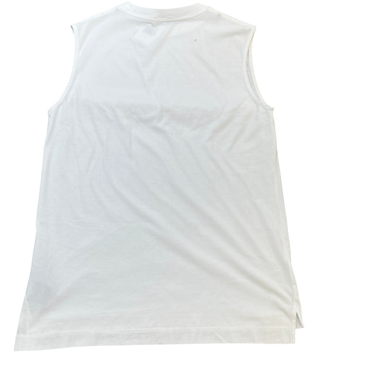 Men's Embroidered Logo Vest White Size XS