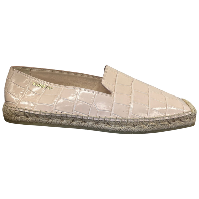 Women's Crocodile Embossed Loafers Pink Size UK 7.5 / EU 40.5