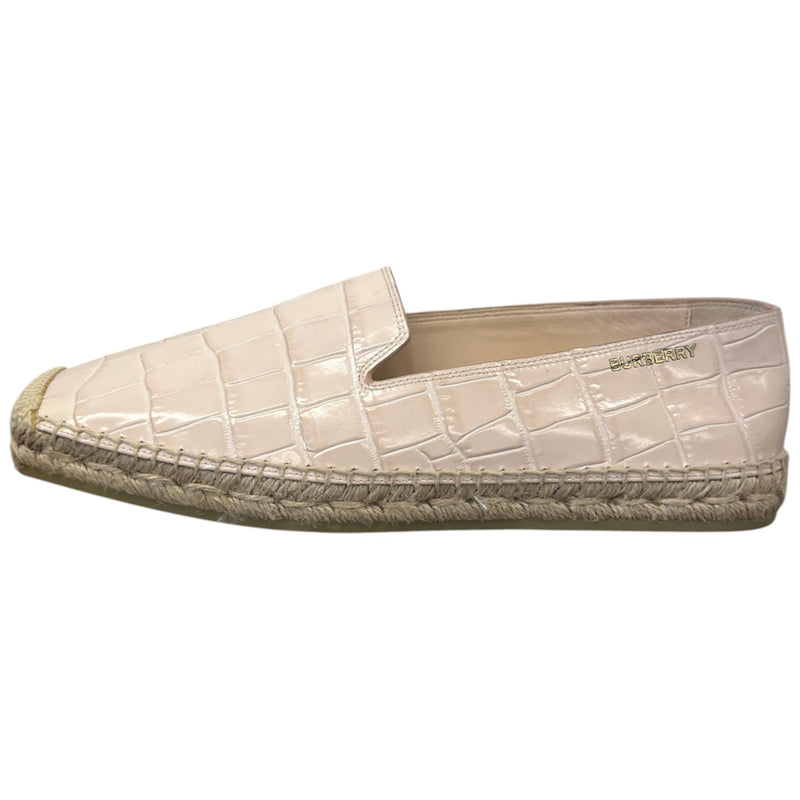 Women's Crocodile Embossed Loafers Pink Size UK 7.5 / EU 40.5