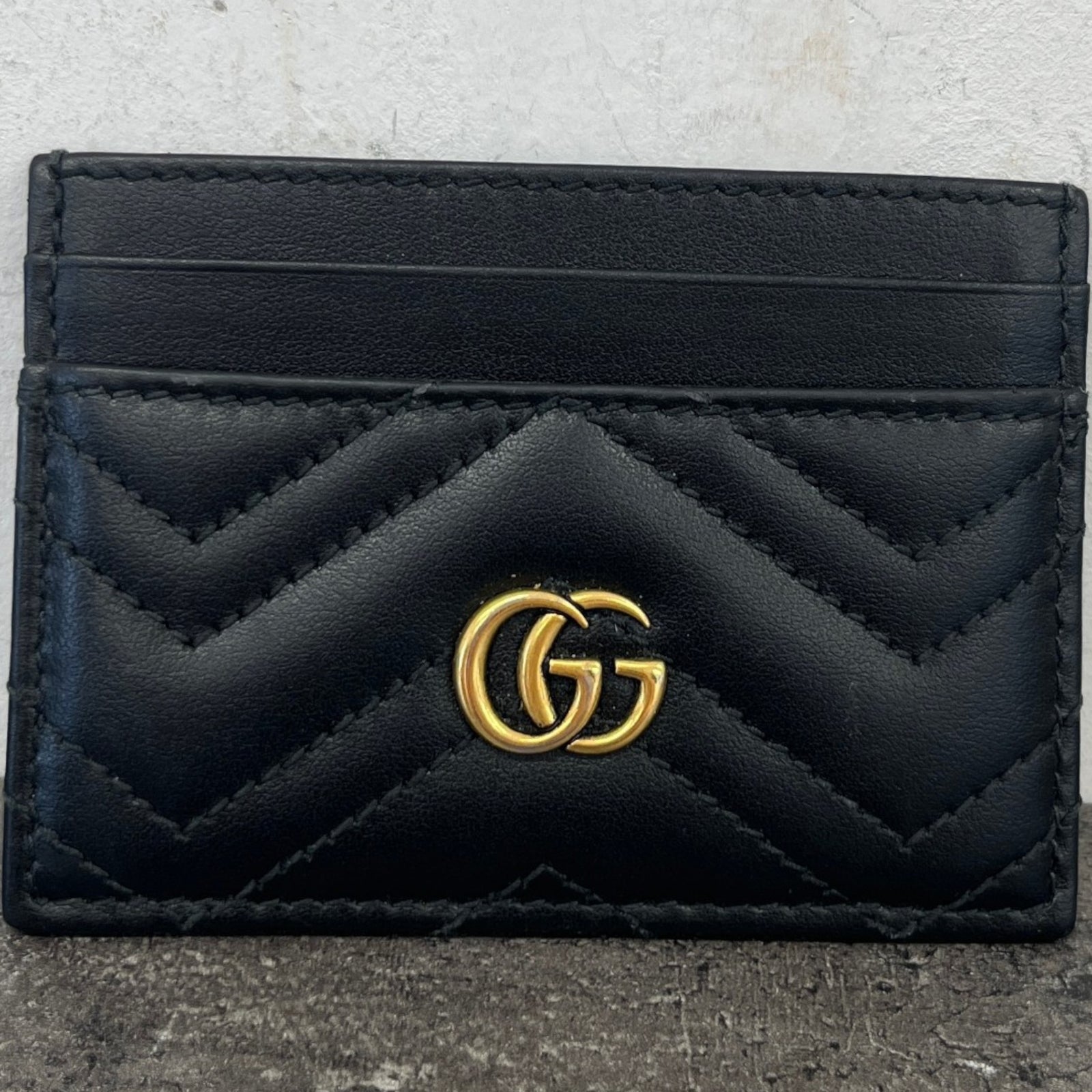 Women's Gg Marmont Card Holder Black - Photo 8