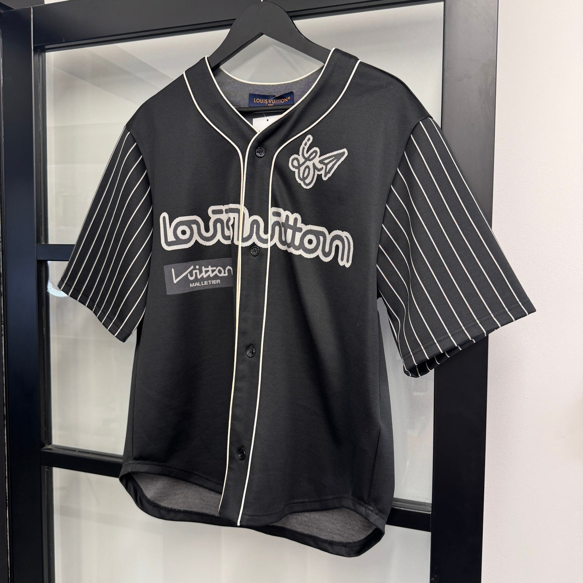 Men's Baseball Shirt Black Size S - Photo 6