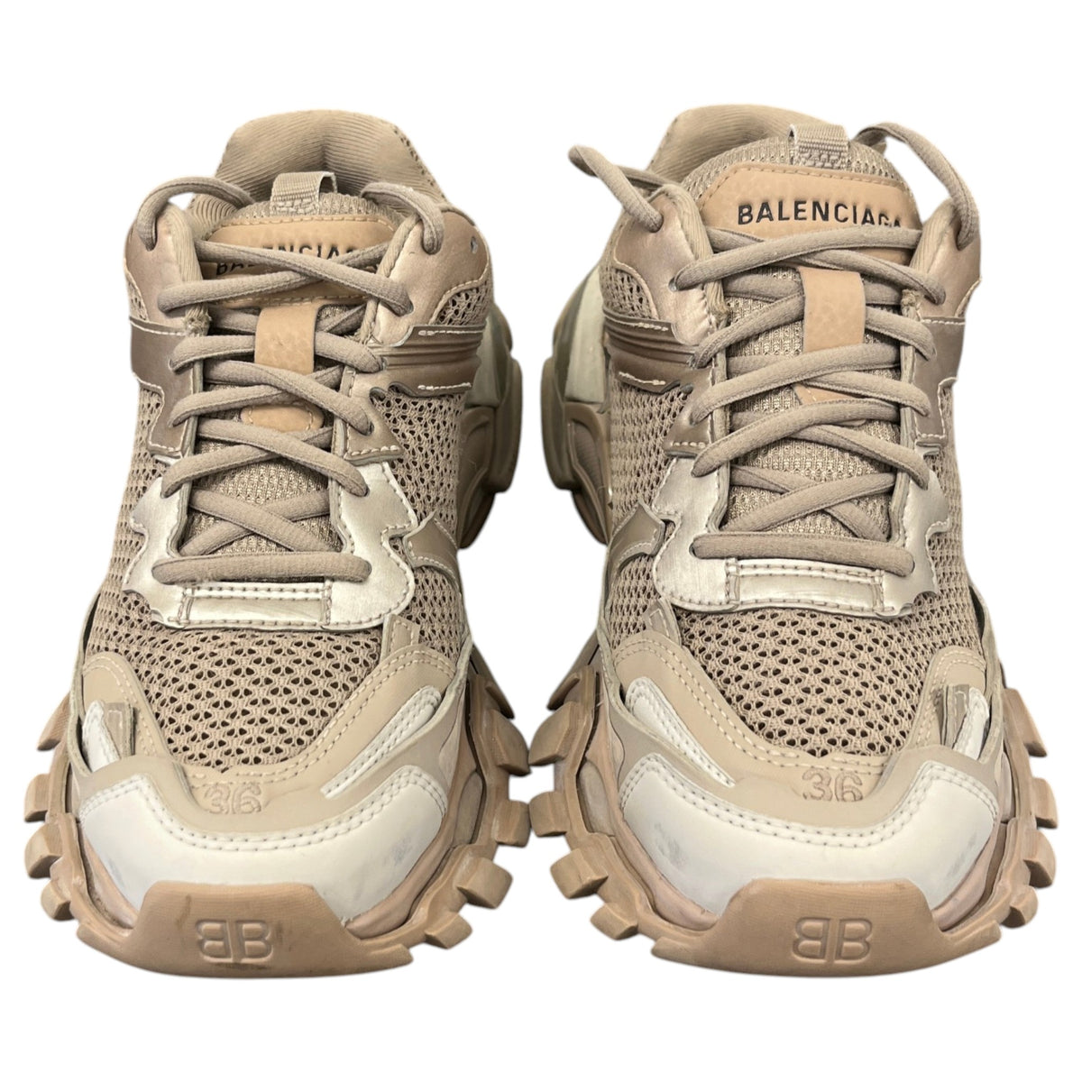 Women's Track.3 Low Trainers Beige Size UK 3 / EU 36 - Photo 6