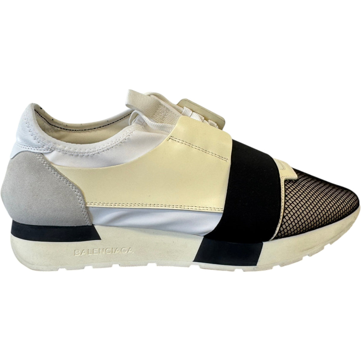Men's Race Runner Low Trainers Cream Size UK 7 / EU 41 - Photo 1