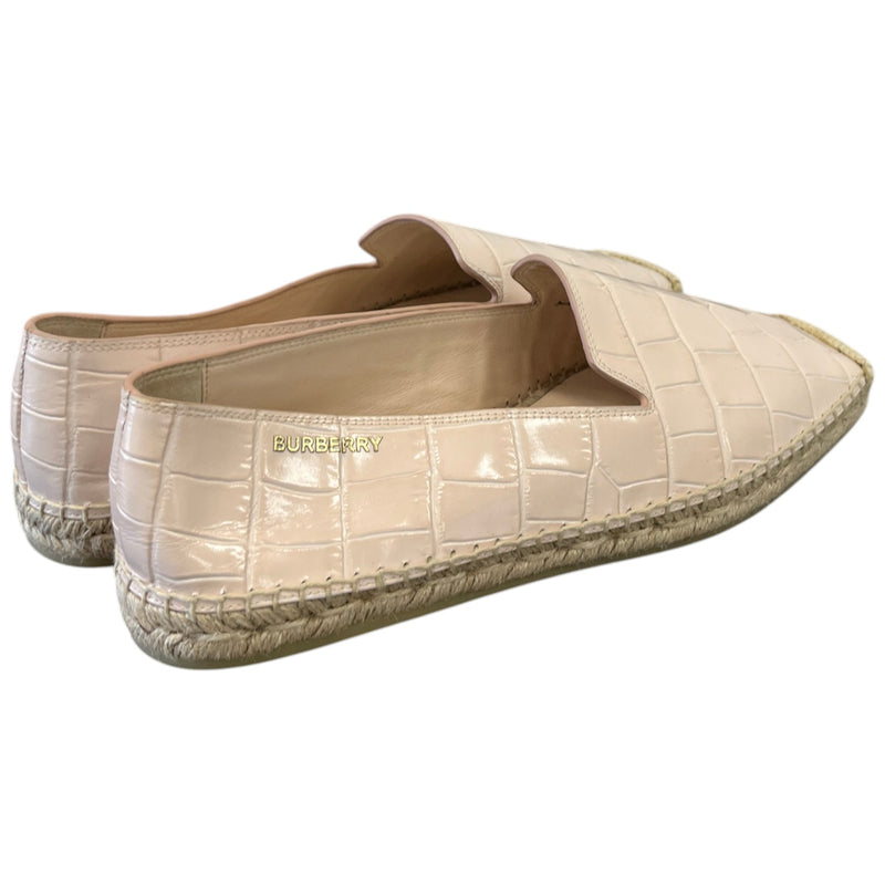 Women's Crocodile Embossed Loafers Pink Size UK 7.5 / EU 40.5