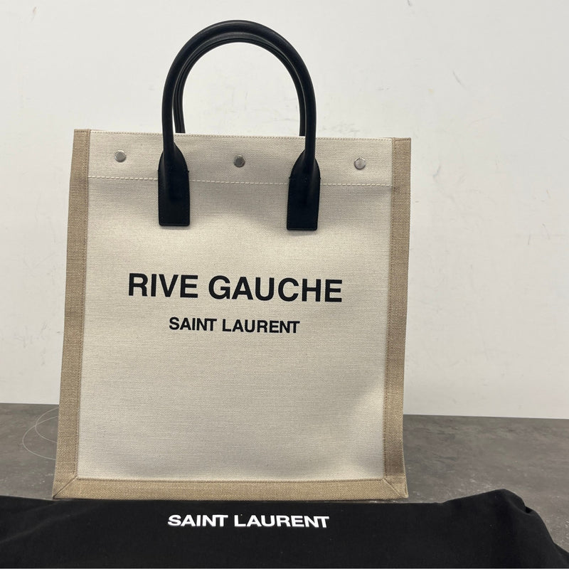 Women's Small Rive Gauche Tote Handbag Beige