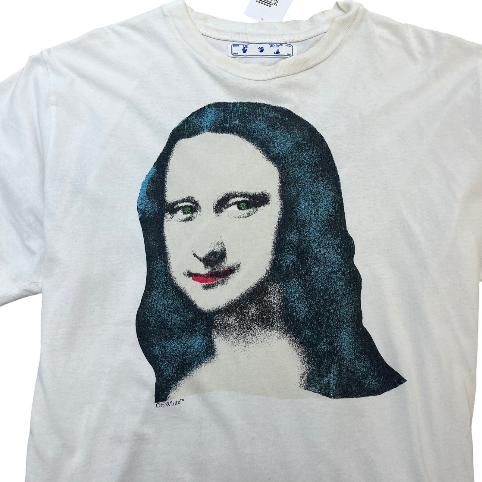 Men's Mona Lisa T-Shirt White Size L - Photo 5